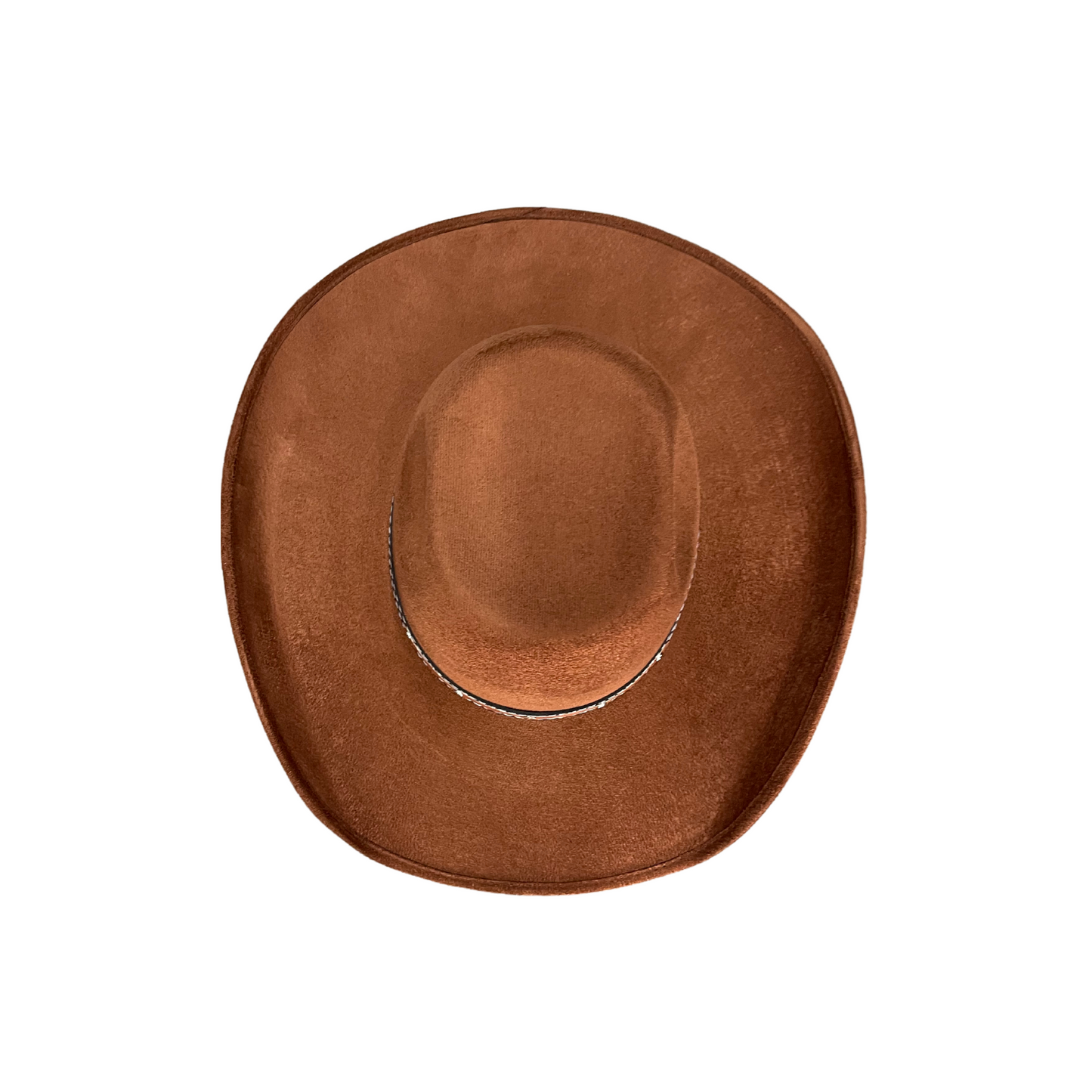 Flat Crown Top Buffalo Cowboy Hat- Tobacco