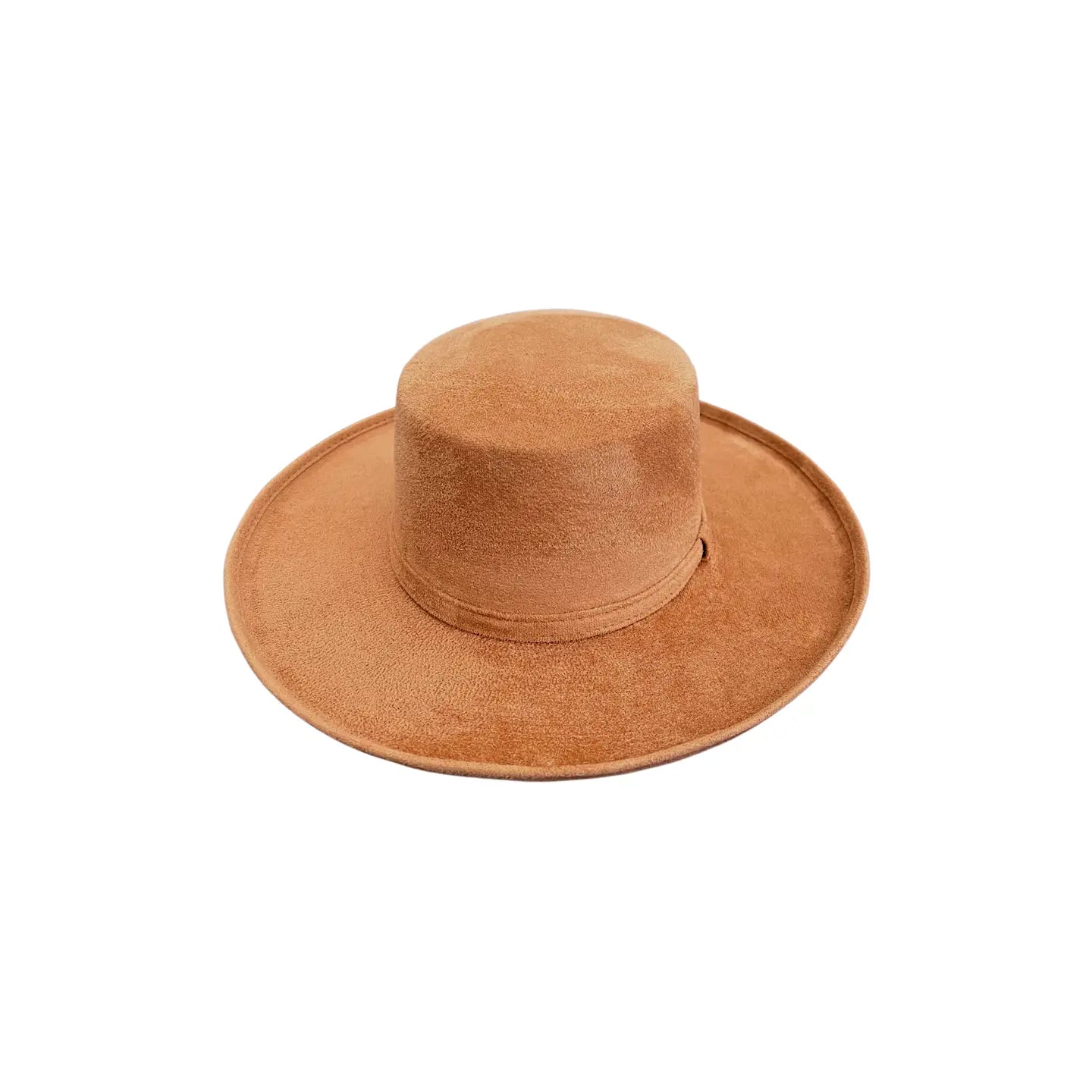 Charlie Curled Pencil Brim Boater - Tan