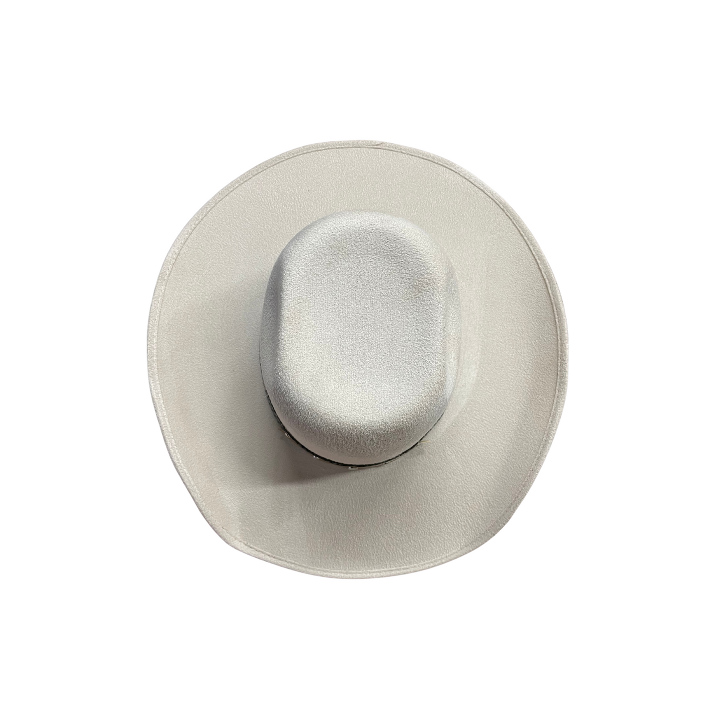 Flat Crown Top Buffalo Cowboy Hat- Ivory