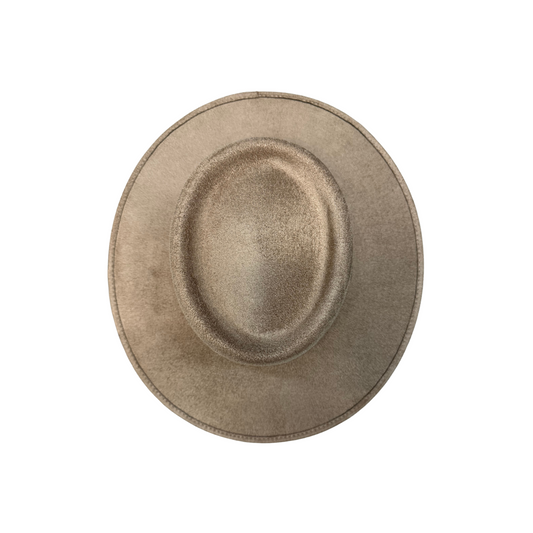 Alex Crown Top Boater - Dark Taupe