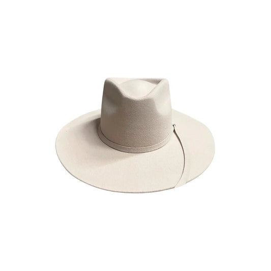 Unisex Merino Wool Fedora Hats - Bone