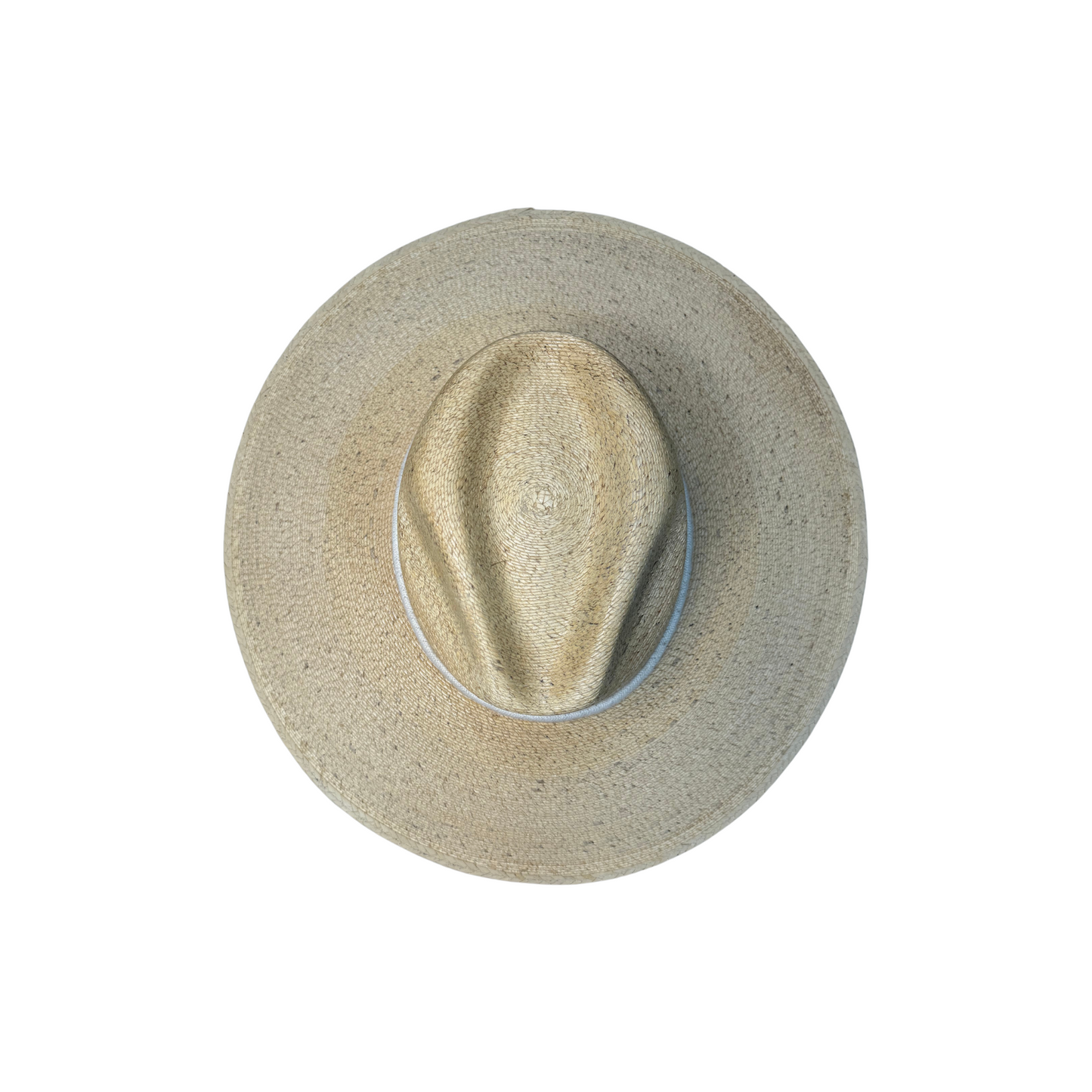 Natural Fine Palm Leaf Wide Brim Hat with Tribal Accent Rope on Hat Band