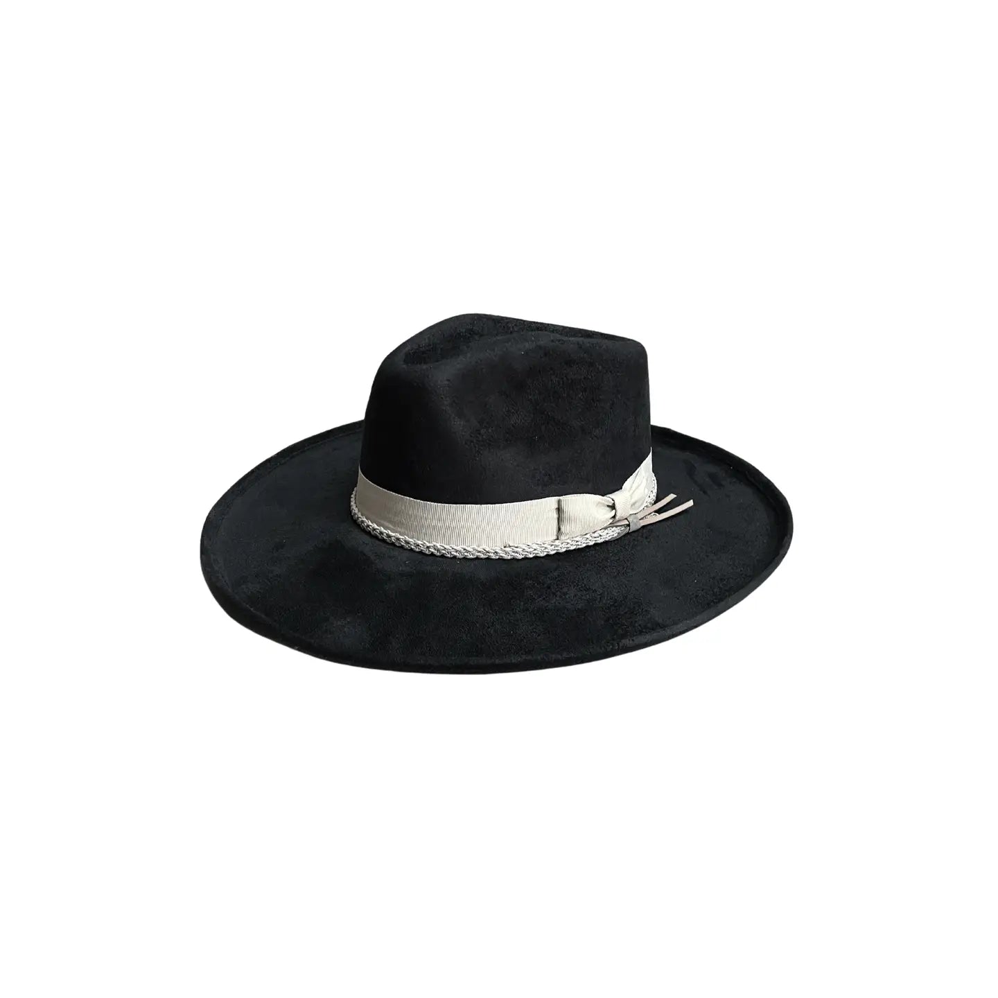 Brooke Curled Pencil Brim Black w/ Gray Accessories