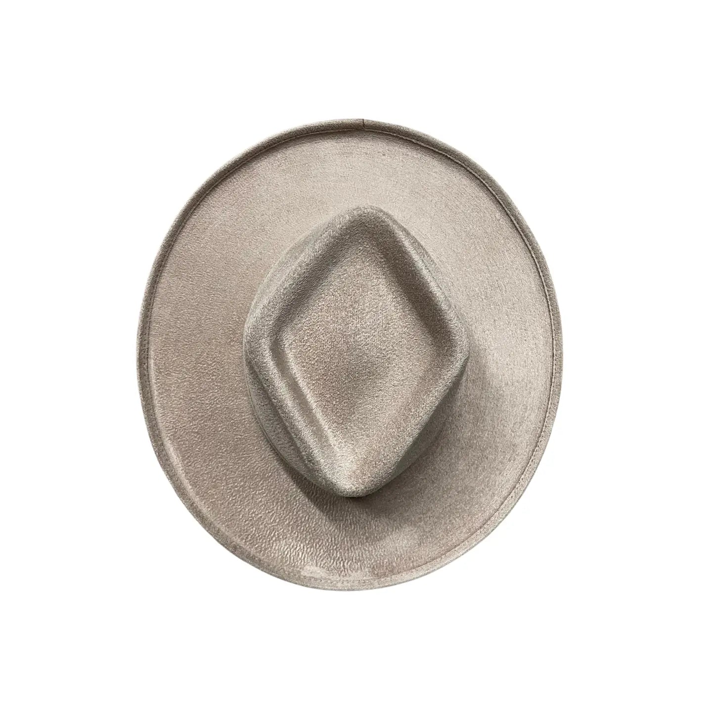 Blake Pencil Curled Brim Diamond Crown- Taupe