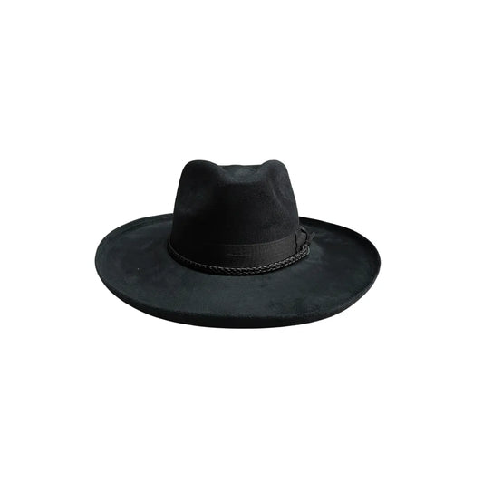 Brooke Curled Pencil Brim - Black w/ Black Accessories