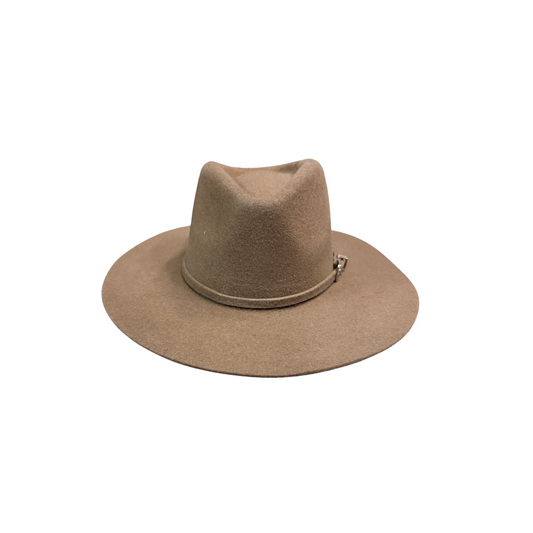 Merino Wool Fedora Hat w/ hat band- Mocha