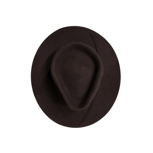 Unisex Merino Wool Fedora Hats - Espresso