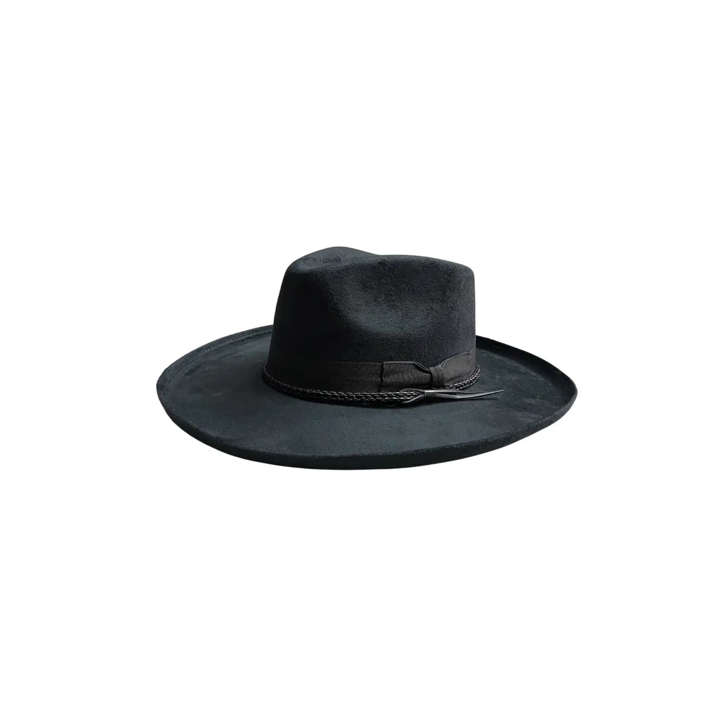 Brooke Curled Pencil Brim - Black w/ Black Accessories