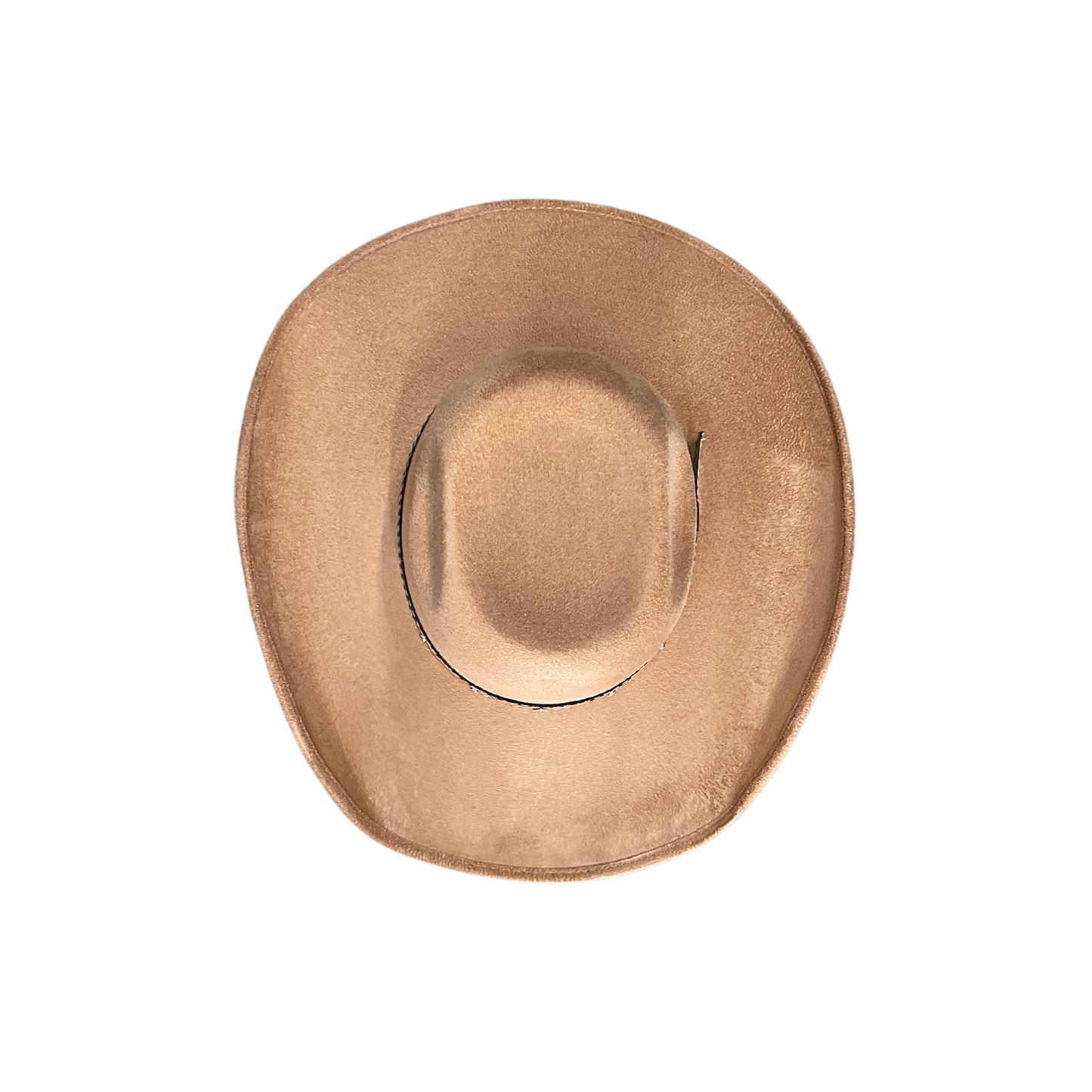 Flat Crown Top Buffalo Cowboy Hat- Tan