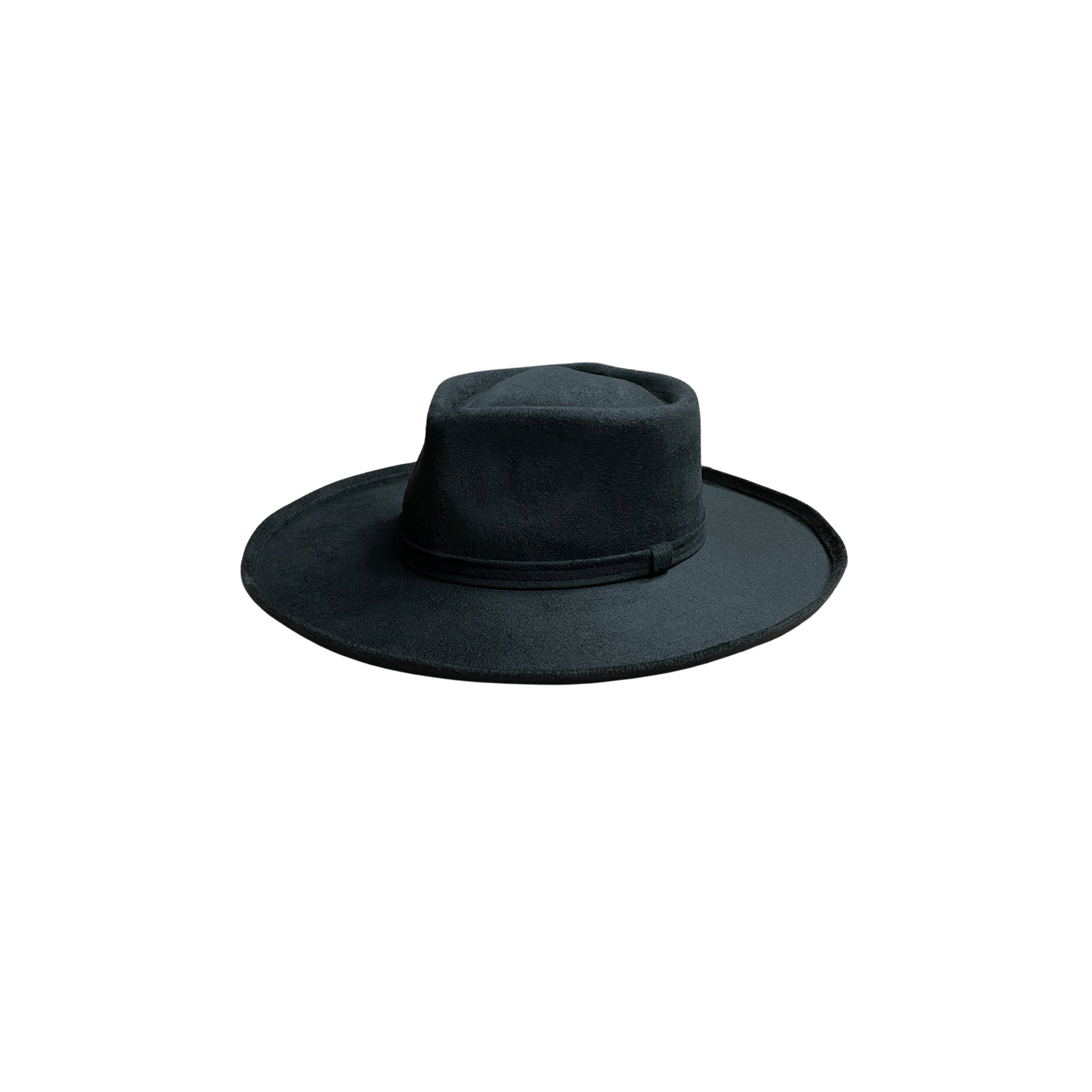 Taylor Pencil Curled Brim Sweetheart Crown- Black
