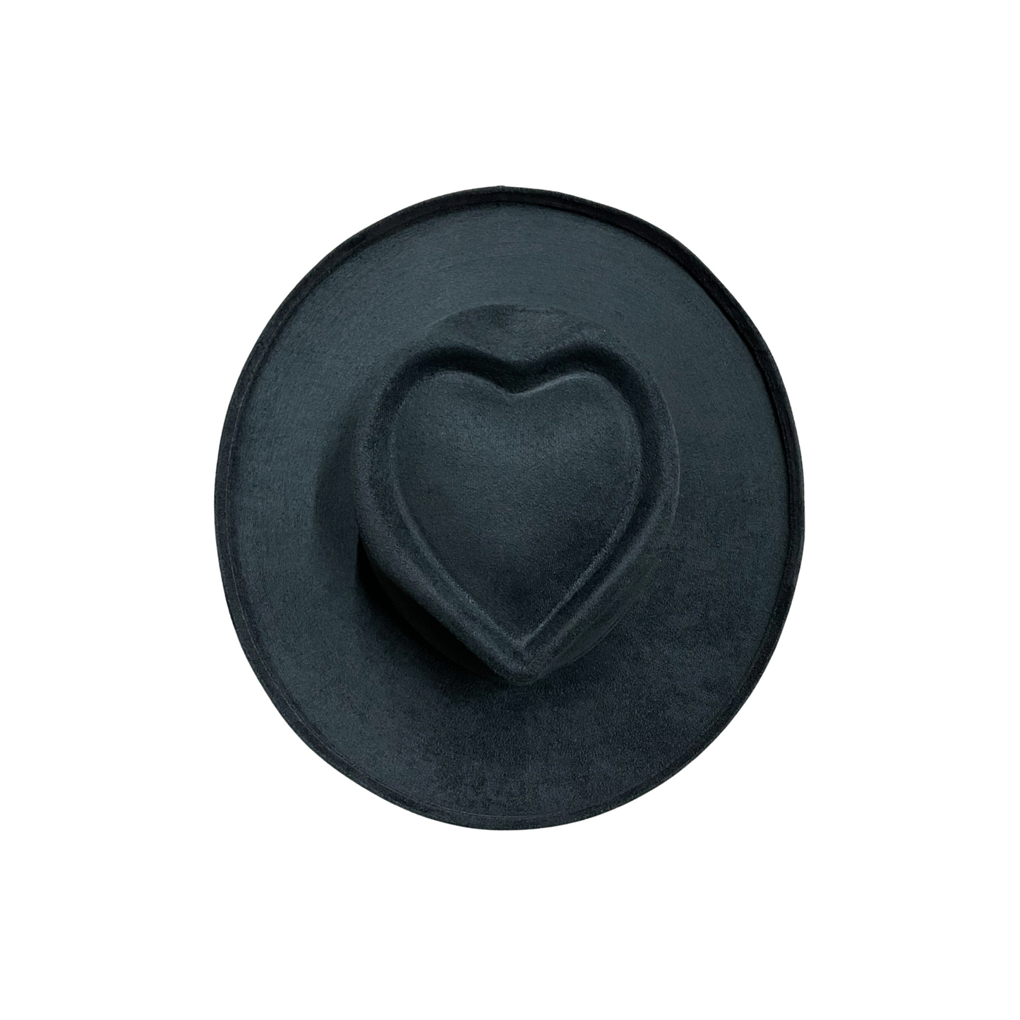 Taylor Pencil Curled Brim Sweetheart Crown- Black