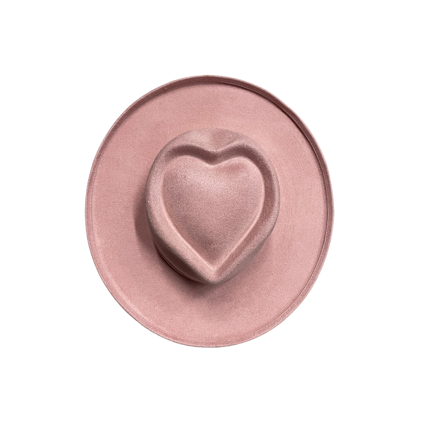 Taylor Pencil Curled Brim Sweetheart Crown- Blush