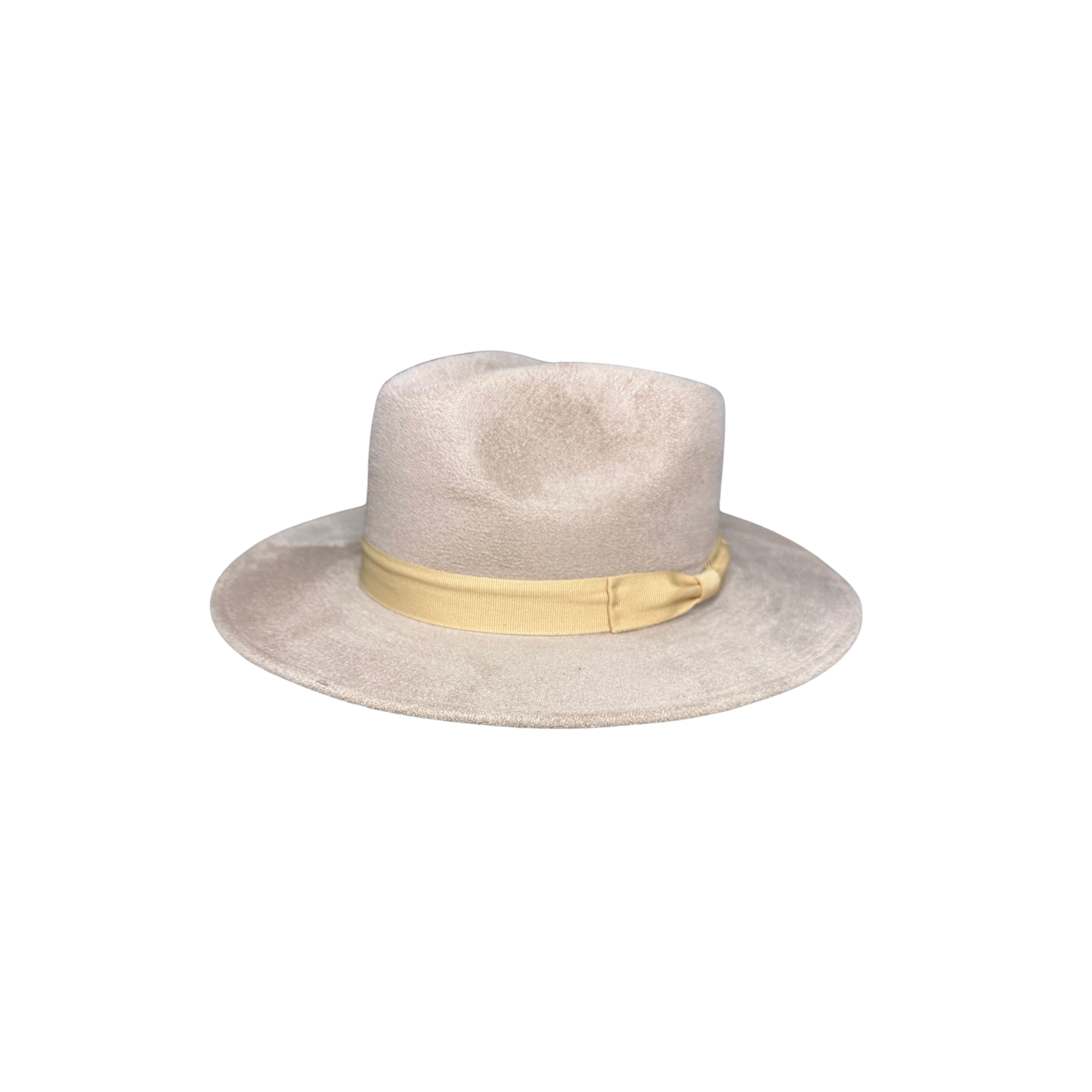 Cami Fedora Hat - Taupe with Nude Bow D&D
