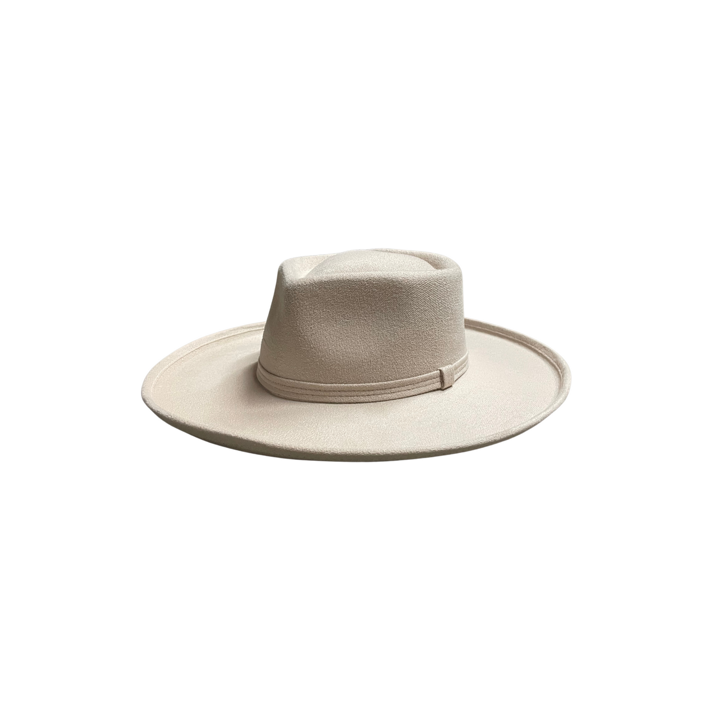 Taylor Pencil Curled Brim Sweetheart Crown- Ivory
