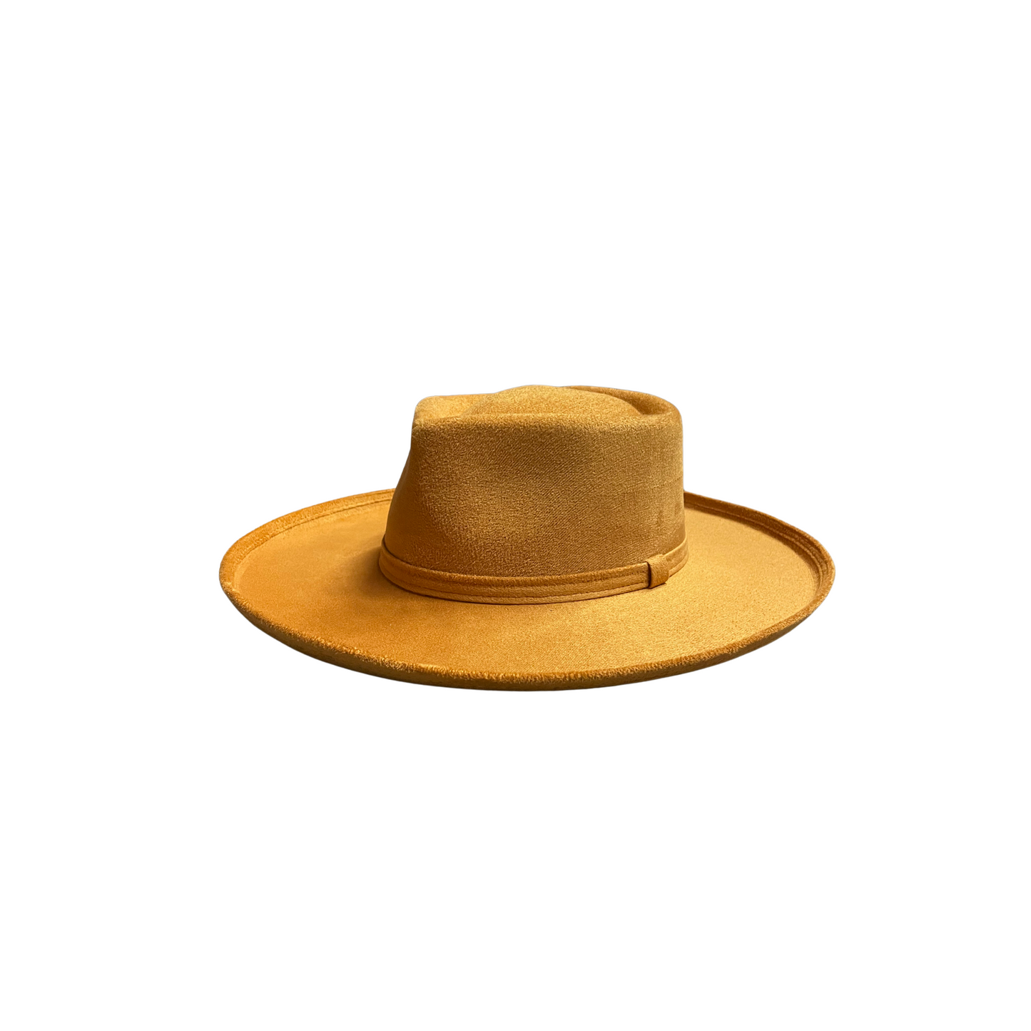 Taylor Pencil Curled Brim Sweetheart Crown- Mustard