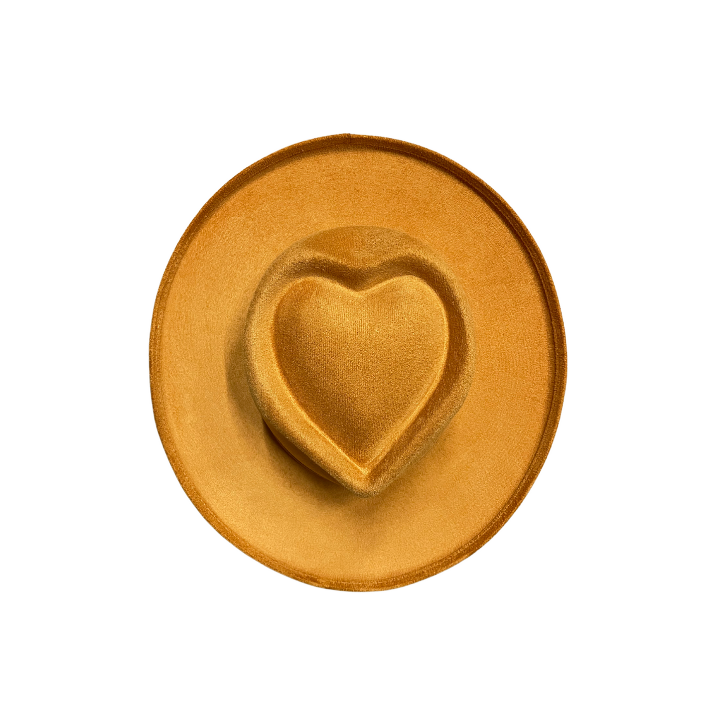 Taylor Pencil Curled Brim Sweetheart Crown- Mustard
