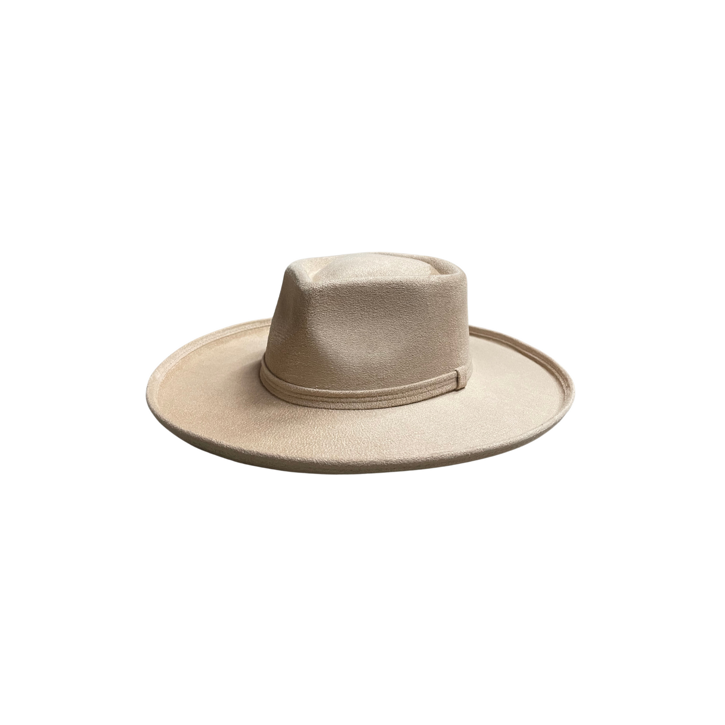 Taylor Pencil Curled Brim Sweetheart Crown- Nude