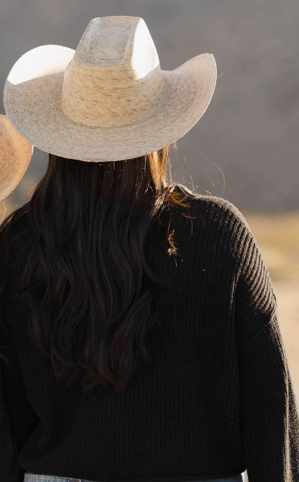 Natural Palm Leaf Mesa Western Brim Hat
