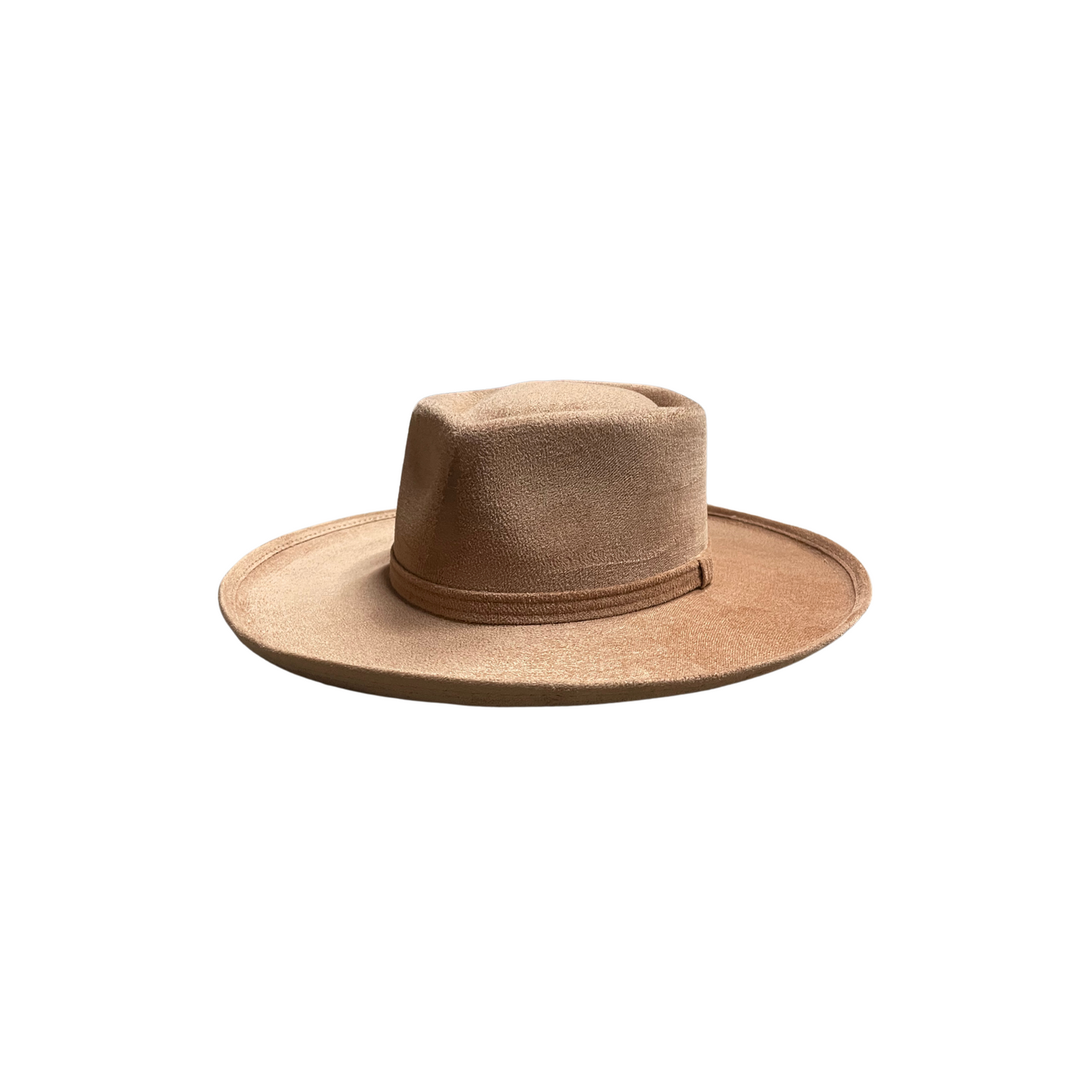 Taylor Pencil Curled Brim Sweetheart Crown- Tan