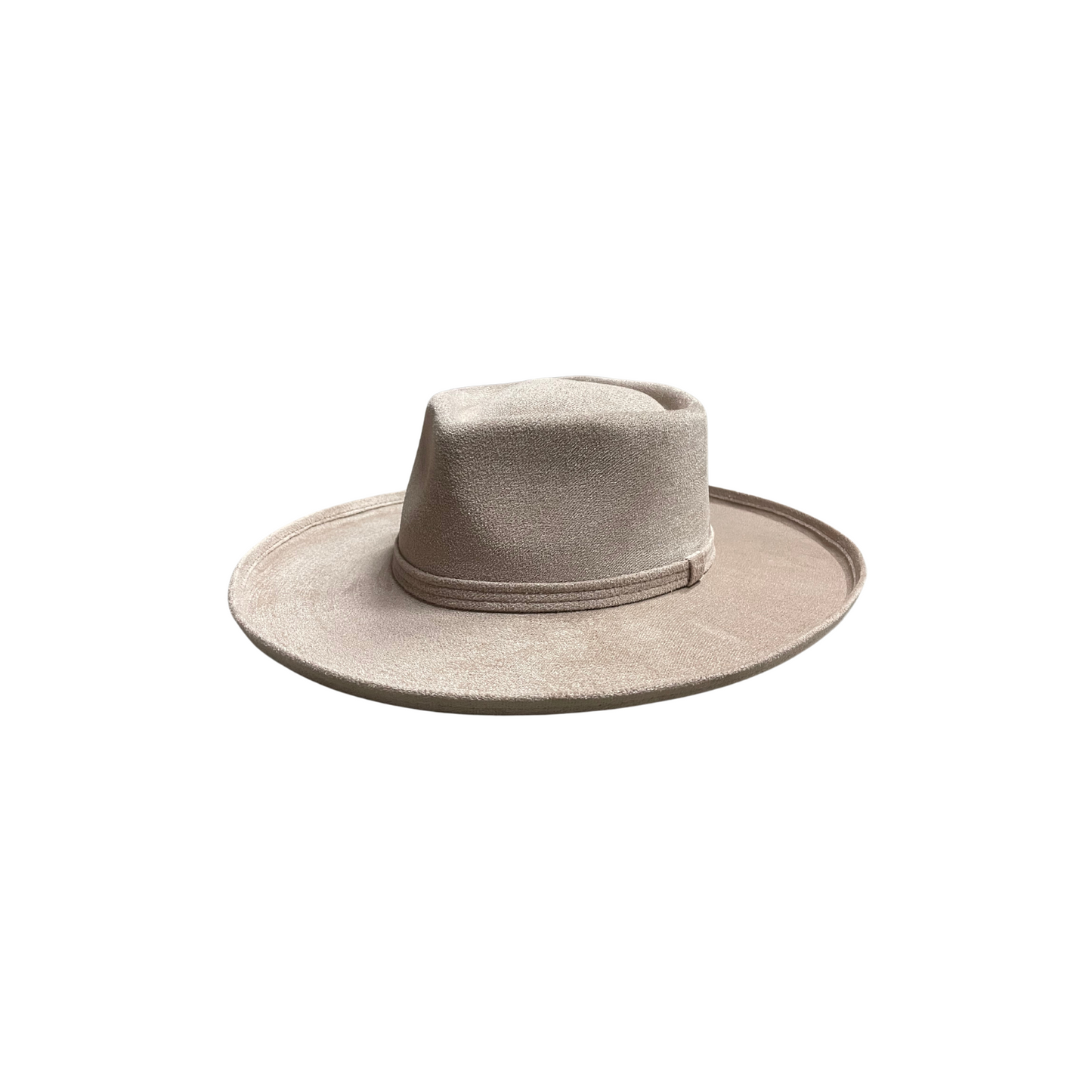 Taylor Pencil Curled Brim Sweetheart Crown- Taupe