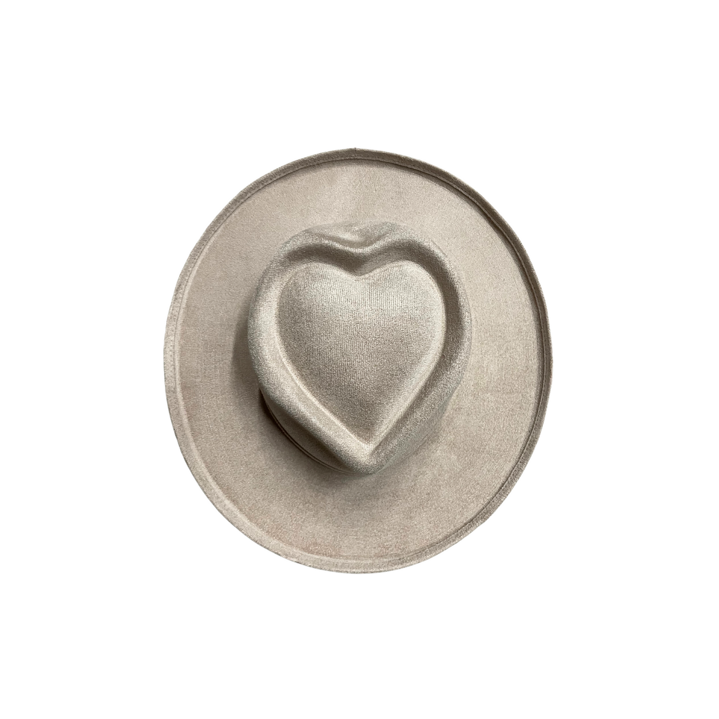 Taylor Pencil Curled Brim Sweetheart Crown- Taupe