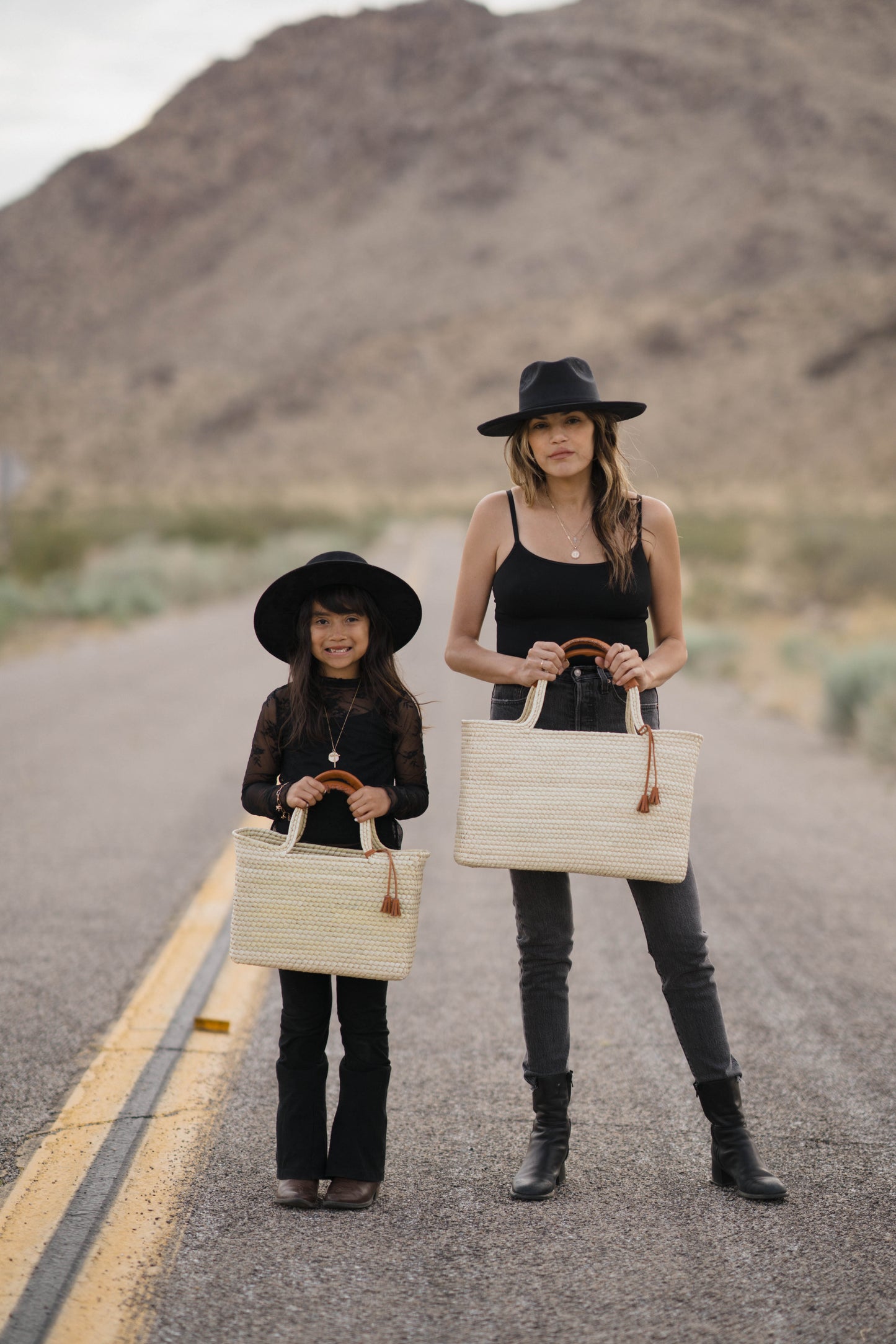 Kristen Palm Leaf Tote Bags