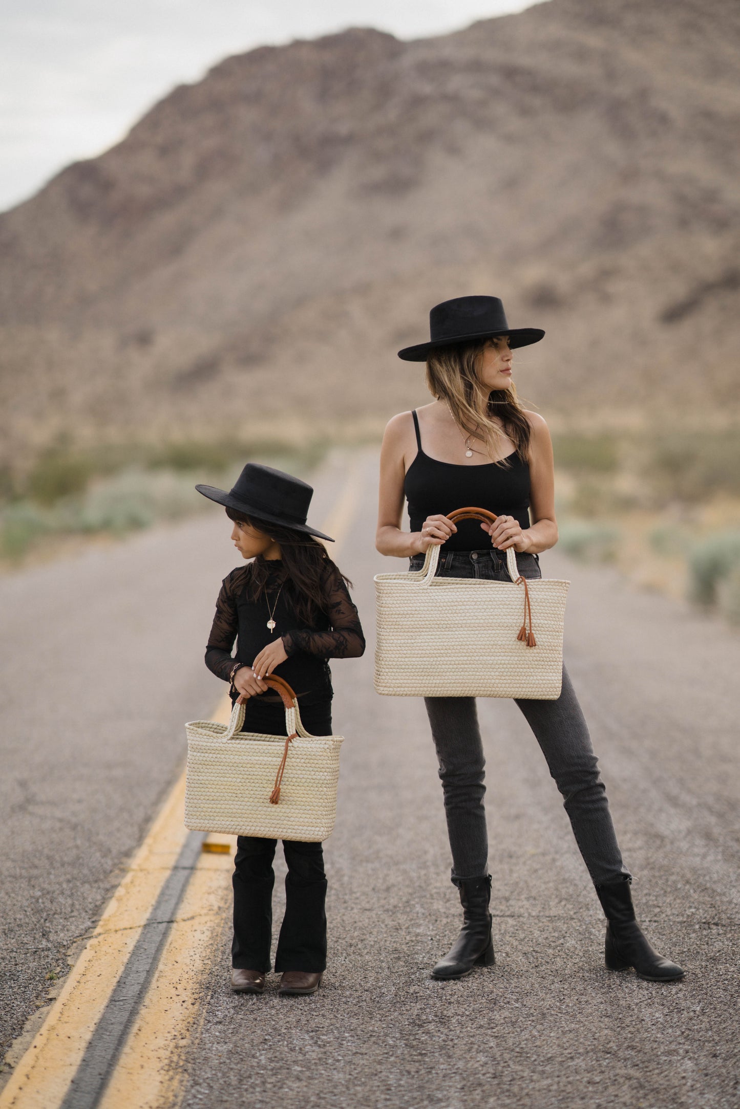 Kristen Palm Leaf Tote Bags