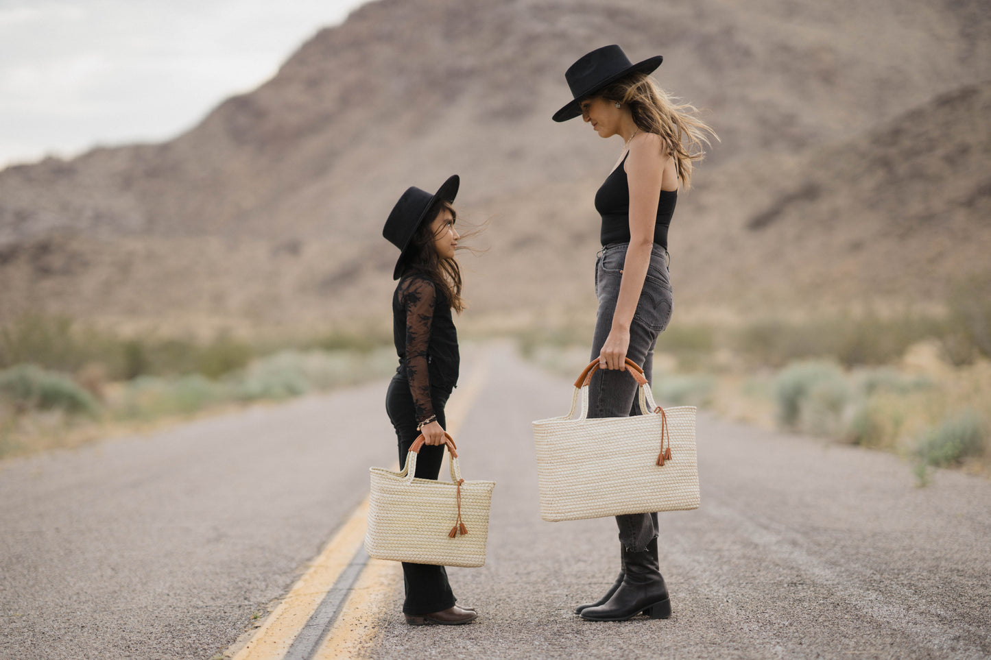 Kristen Palm Leaf Tote Bags