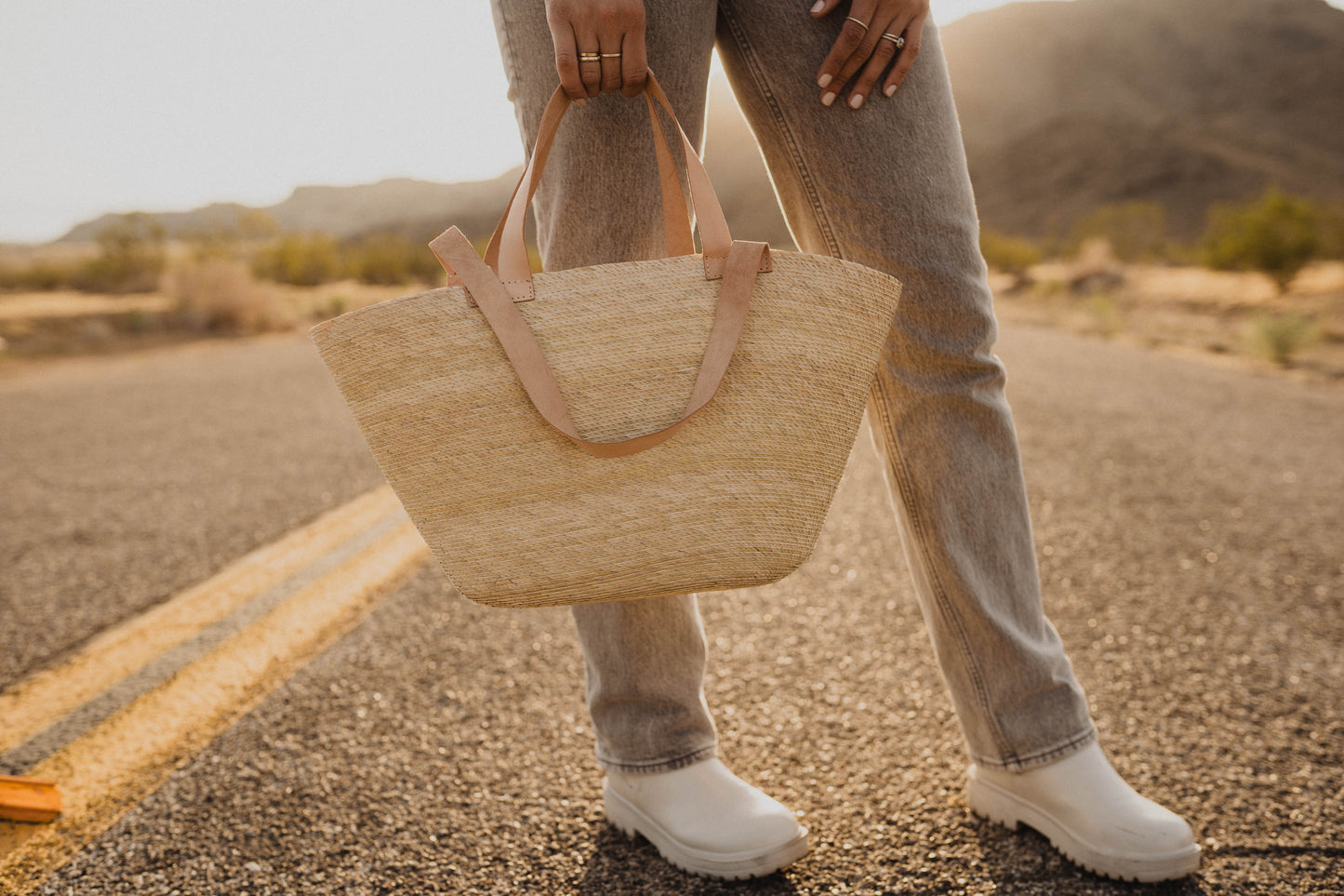Abby Palm Leaf Handbag Purse