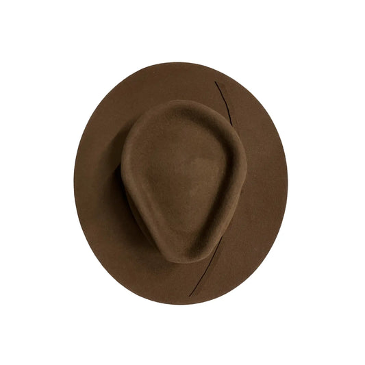 Mia Merino Wool Fedora Hat - Cacao D&D