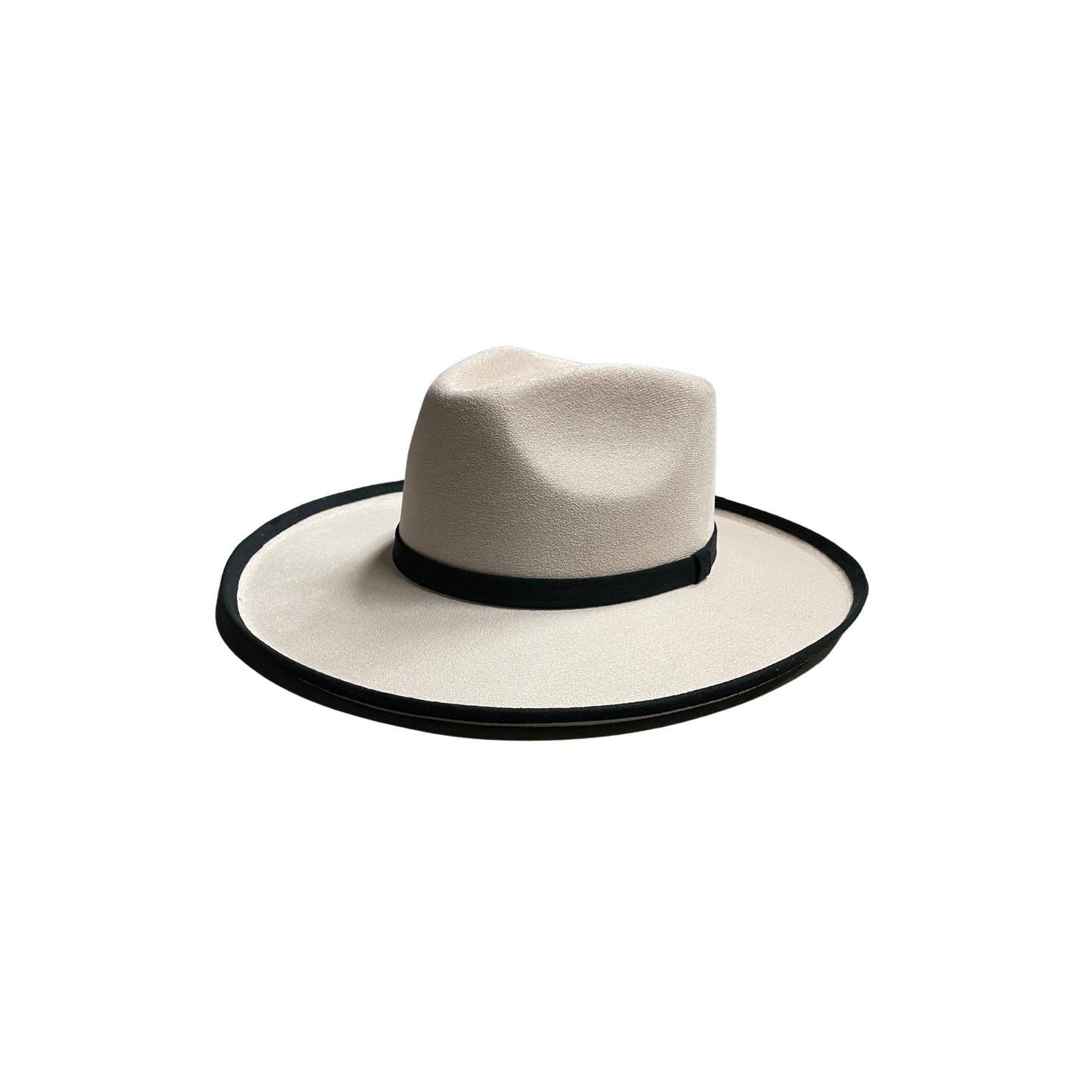 Blake Curled Pencil Brim - Two Toned Ivory/Black