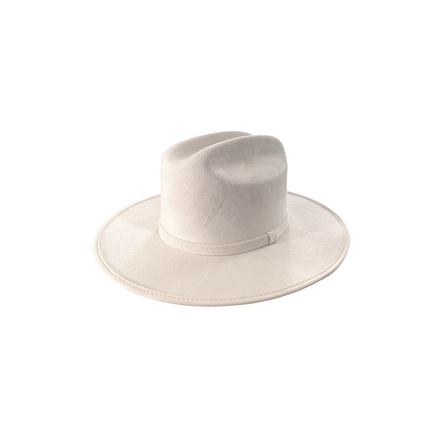 The Cattleman Crown Flat Brim- Ivory