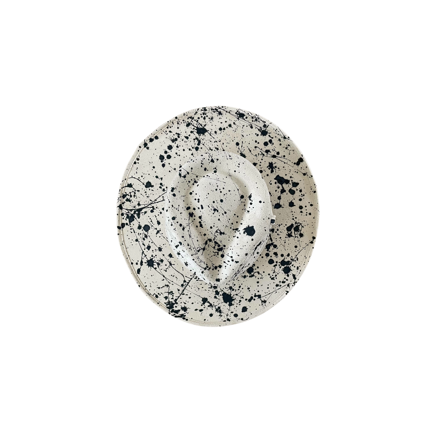 Millie Black Splatter Teardrop Rancher- Ivory D&D