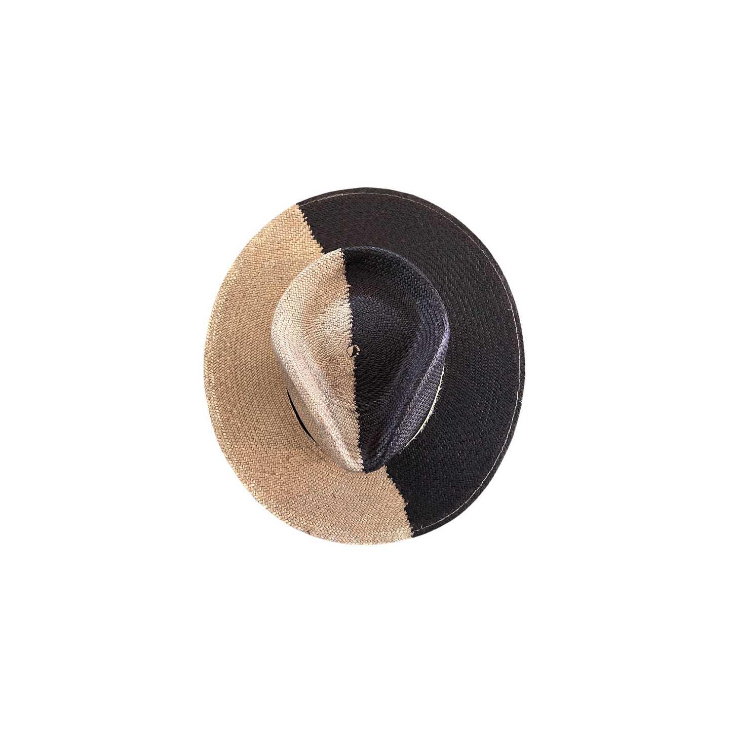 Alexis Dark Two Toned Panama Straw