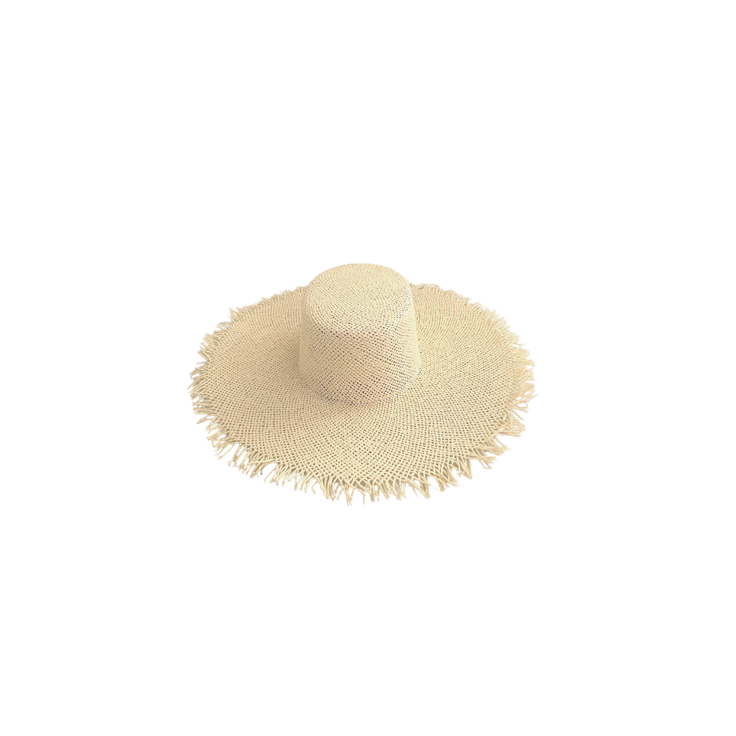 Morgan Fringed Raffia Wide Brim
