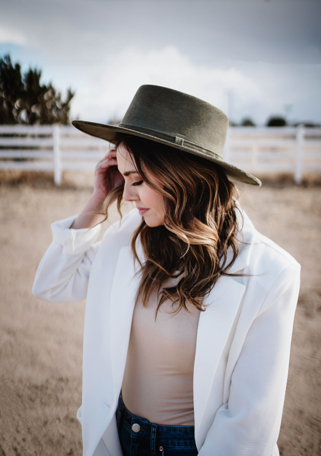 Alex Crown Top Boater  - Olive Green D&D