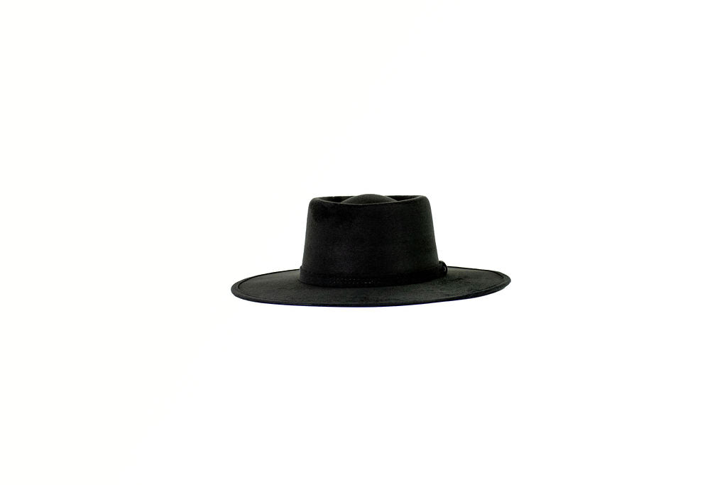 Alex Crown Top Boater - Black