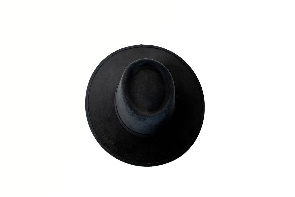 Alex Crown Top Boater - Black