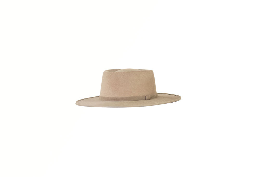 Alex Crown Top Boater - Taupe