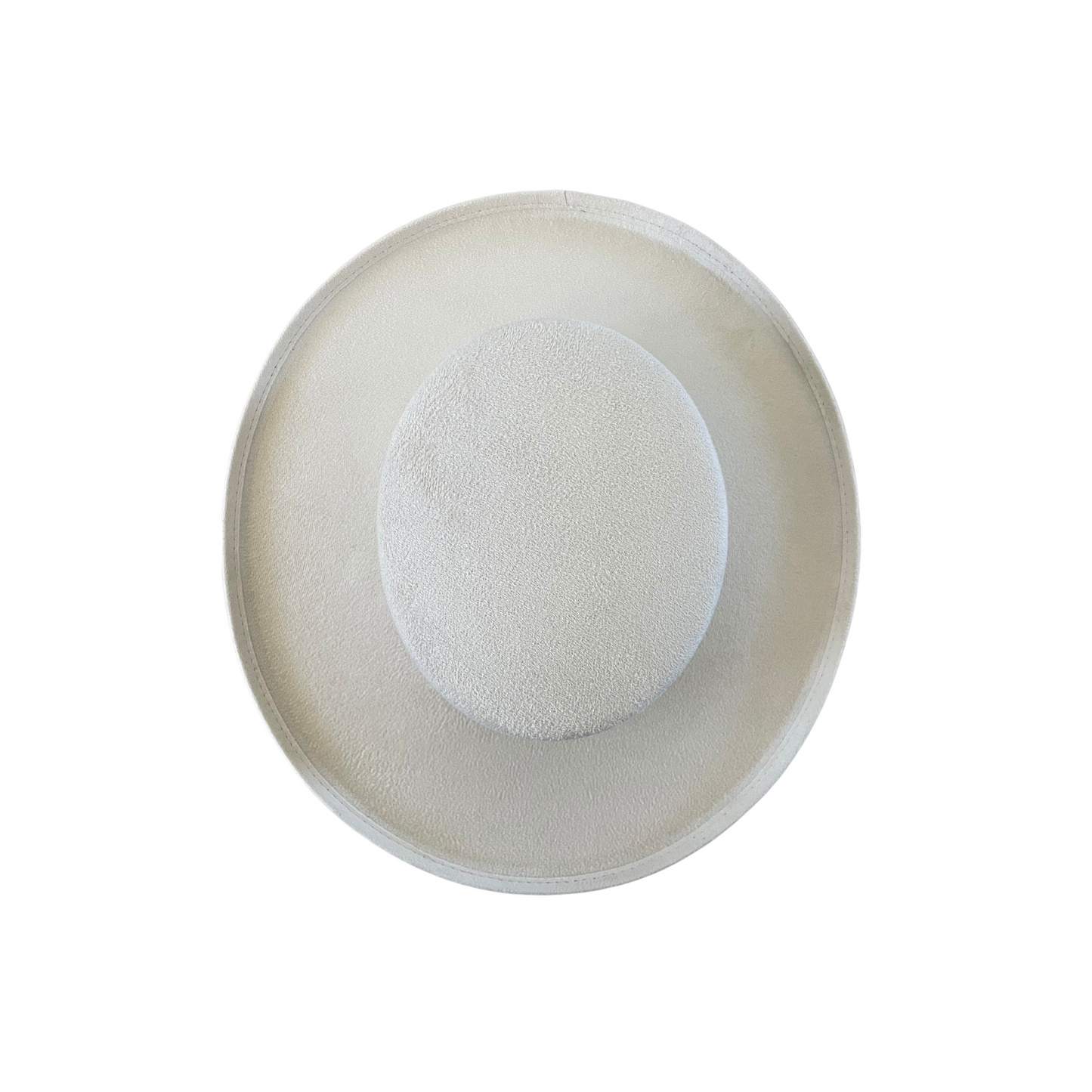 Charlie Curled Pencil Brim Boater- Ivory