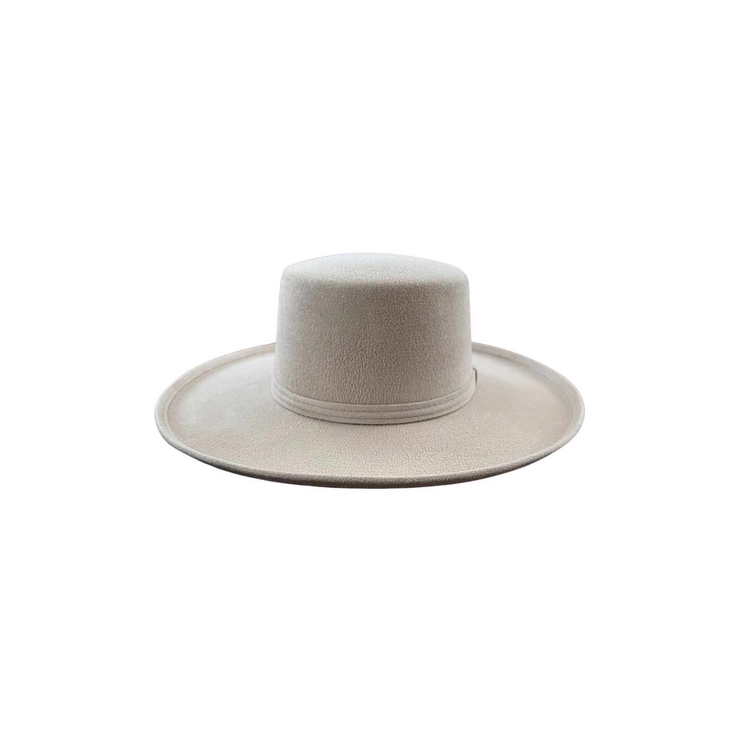 Charlie Curled Pencil Brim Boater- Ivory