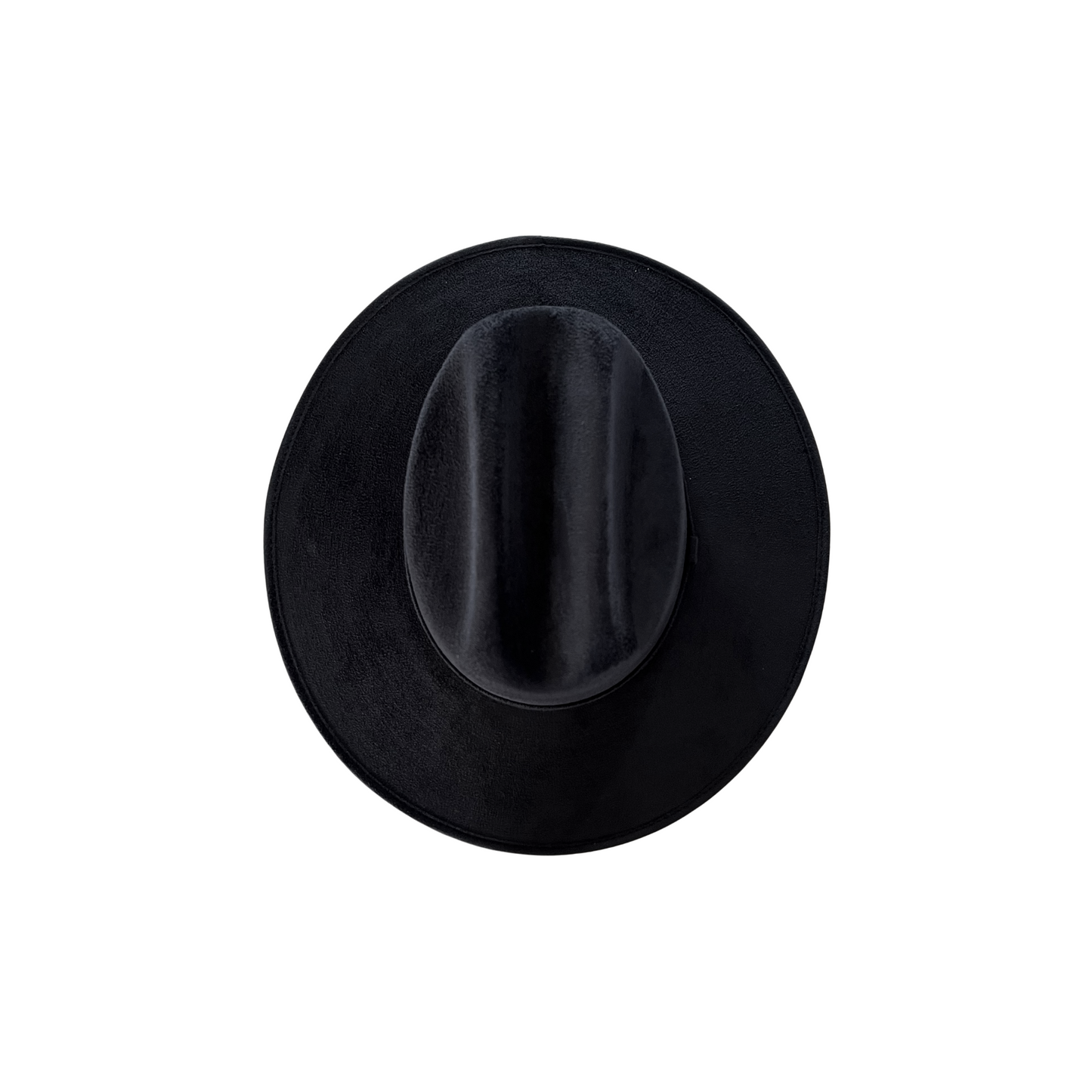 The Cattleman Crown Flat Brim- Black D&D