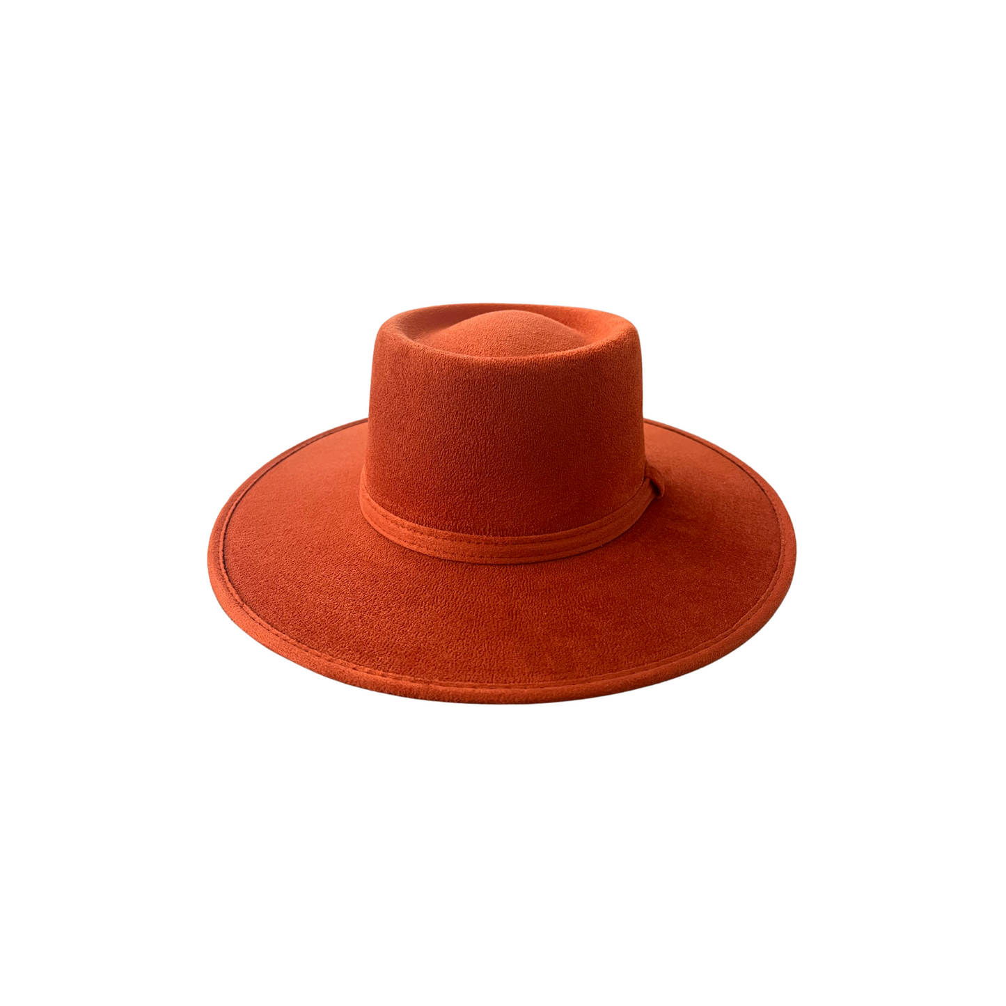 Alex Crown Top Boater- Burnt Orange