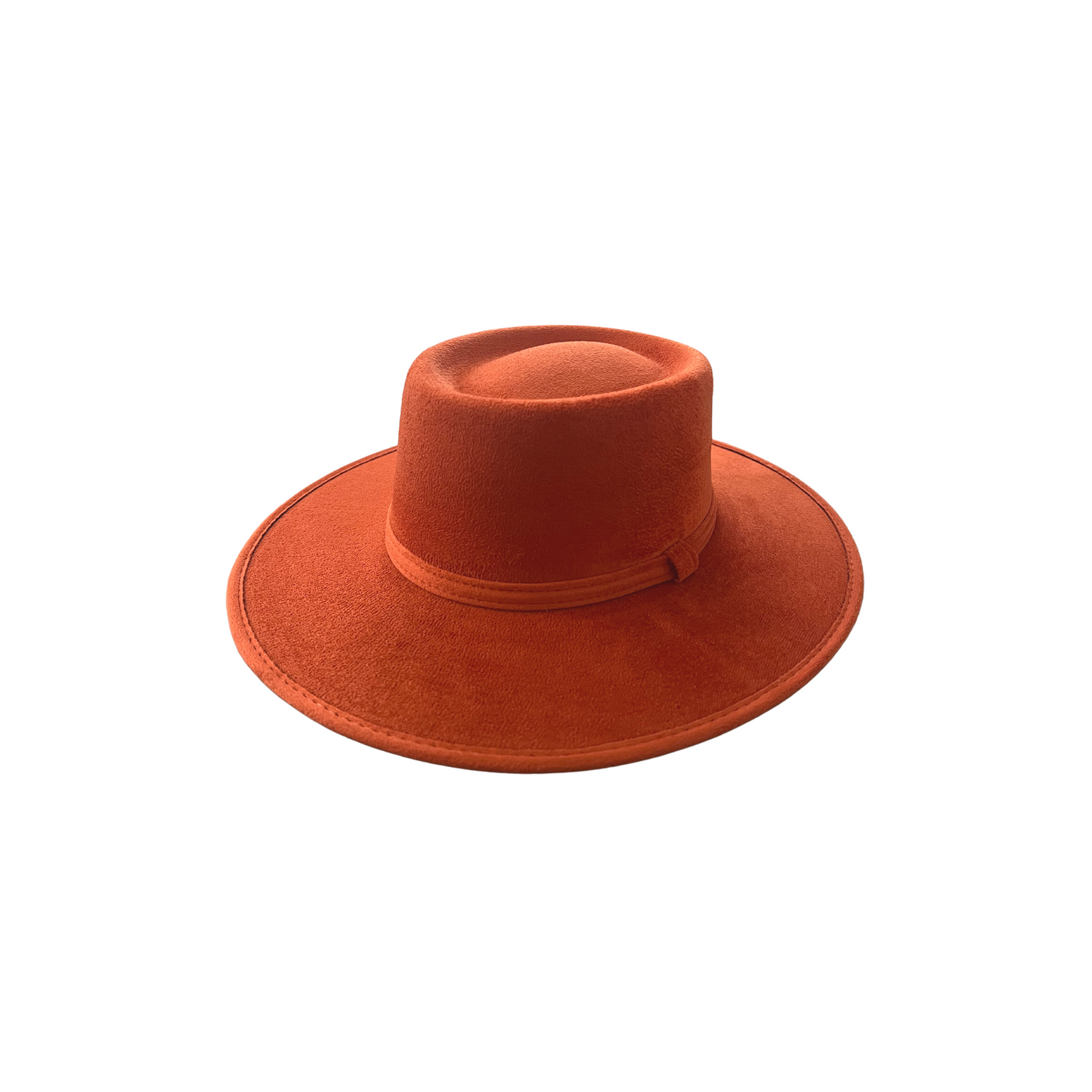 Alex Crown Top Boater- Burnt Orange