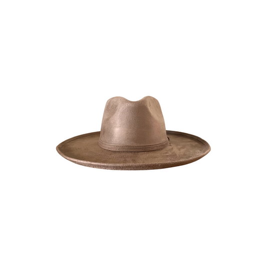 Blake Curled Pencil Brim- Dark Taupe