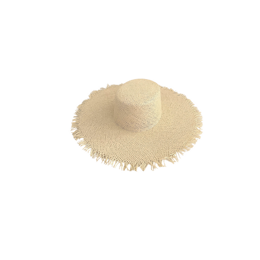 Morgan Fringed Raffia Wide Brim