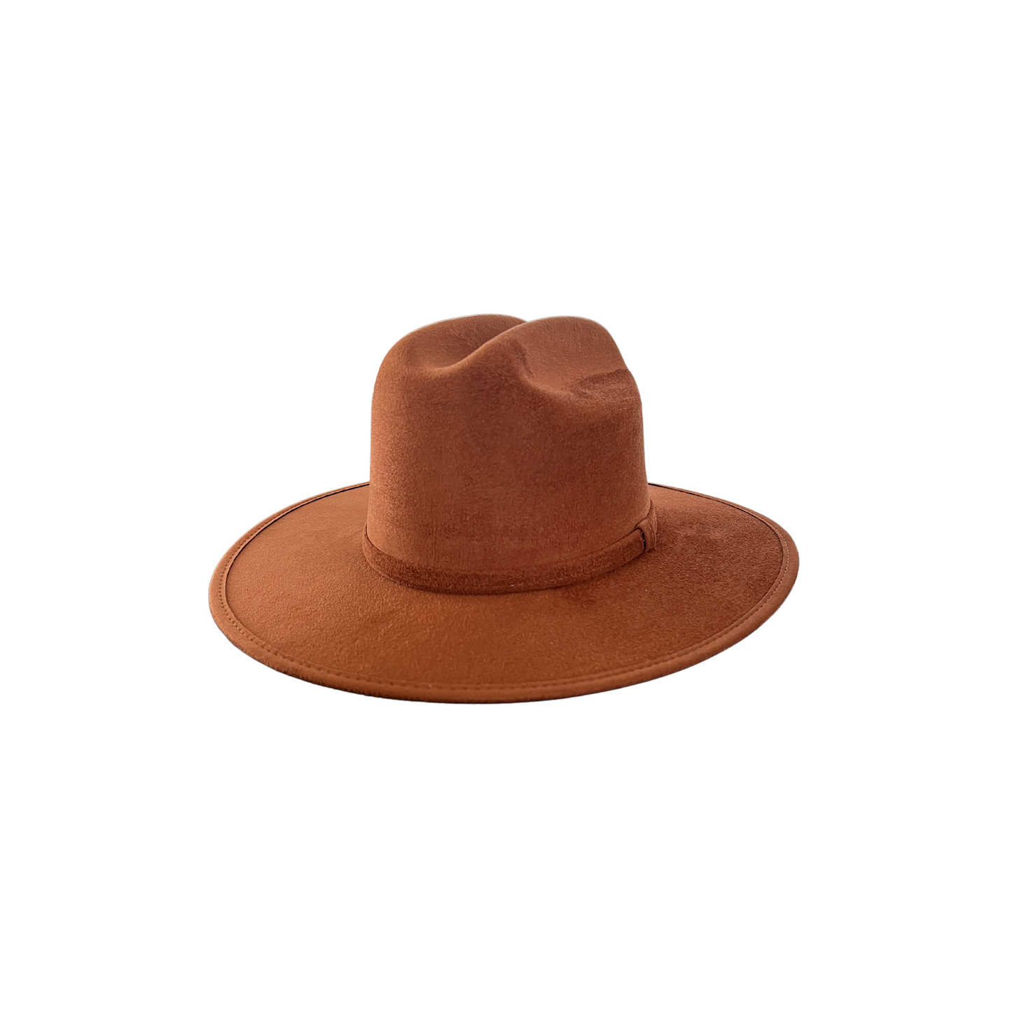 The Cattleman Crown Flat Brim- Tobacco