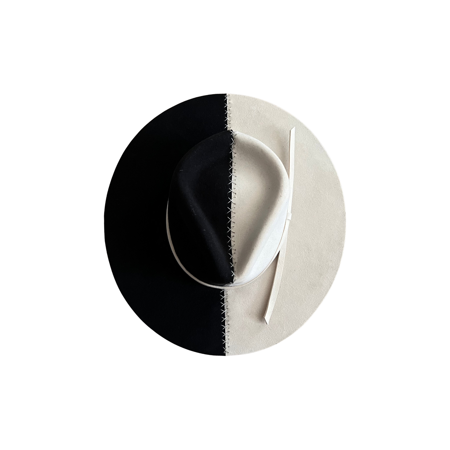 Cam- Black + Ivory Two-toned Wool Hat D&D