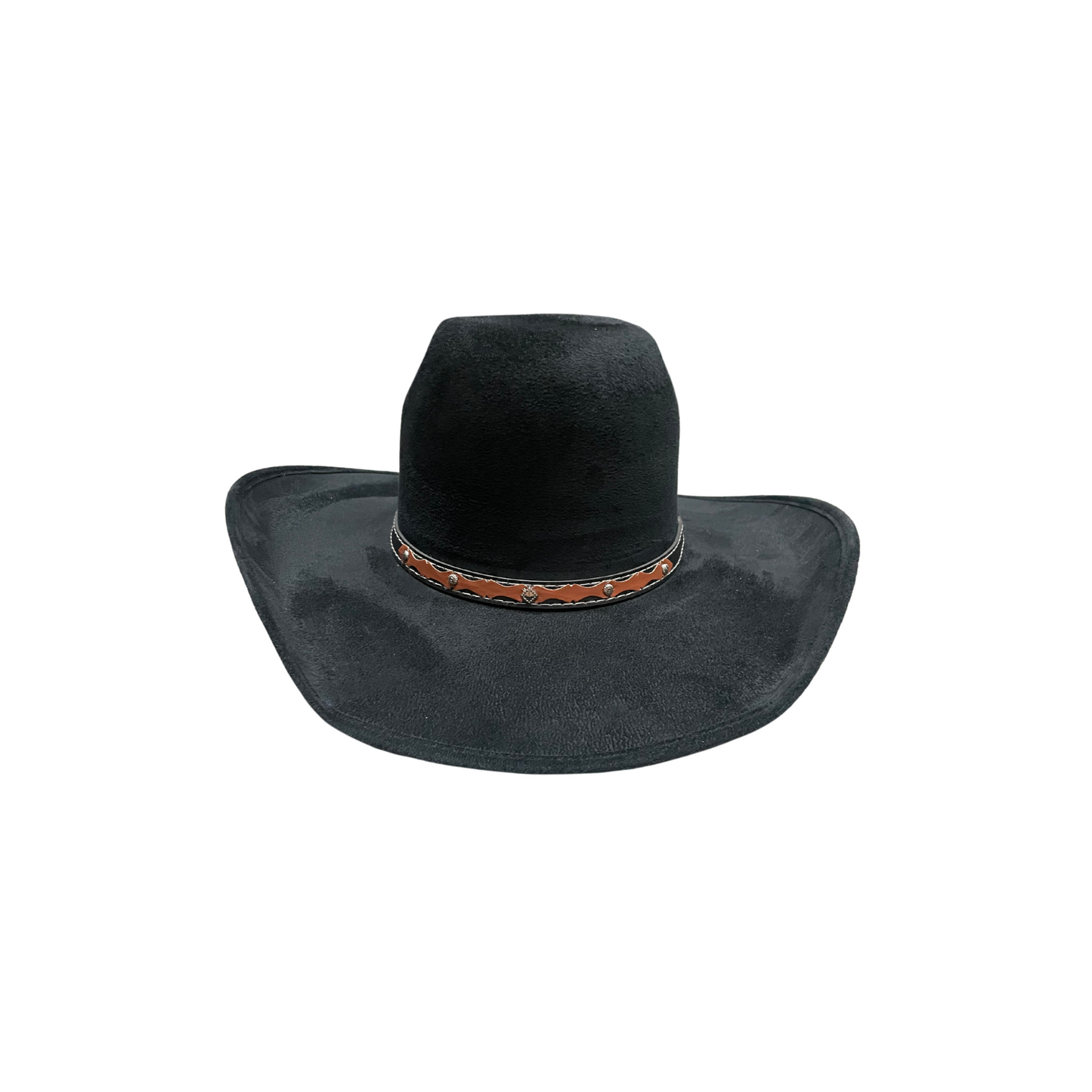 Flat Crown Top Buffalo Cowboy Hat- Black D&D