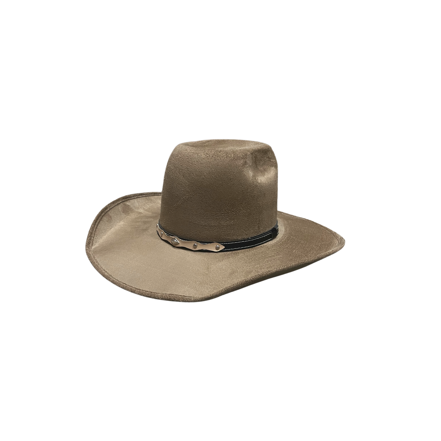 Flat Crown Top Buffalo Cowboy Hat- Dark Taupe D&D
